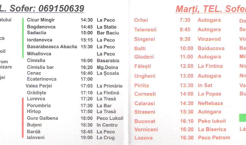 Transport colete şi pasageri Italia Moldova