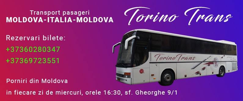 Transport colete şi pasageri Italia Moldova Italia