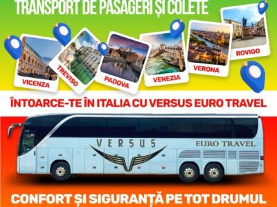 Transport colete şi pasageri Italia Moldova Italia