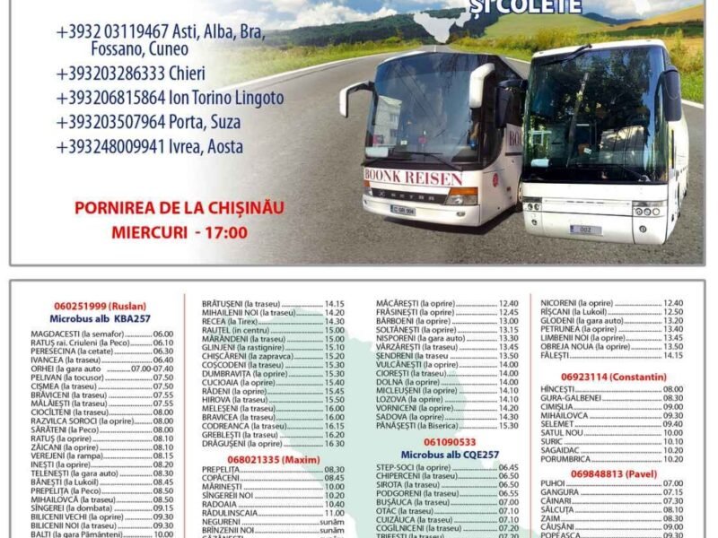 TorinoTrans. Transport colete şi pasageri Italia Moldova Italia