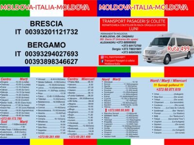 Brescia - Bergamo. Colete, pasageri