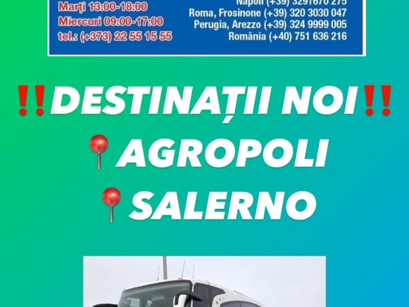 Transport Italia Moldova. Colete şi pasageri. ConfortViaggi