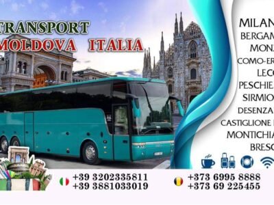 Transport de colete şi pasageri Italia Moldova