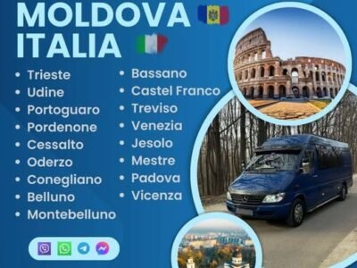 Transport de colete şi pasageri Italia Moldova