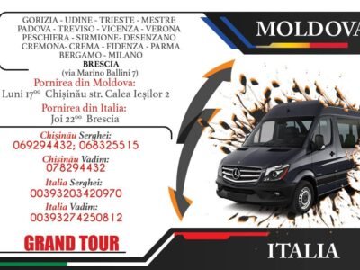 Joi Italia-Moldova. Colete şi pasageri. Grand Tour