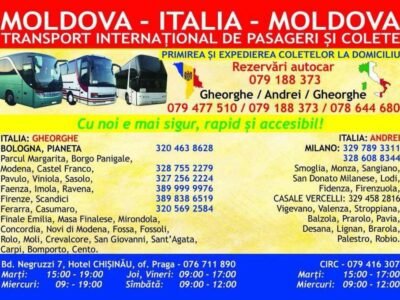 Transport de pasageri si colete Moldova-Italia AndrieşTour