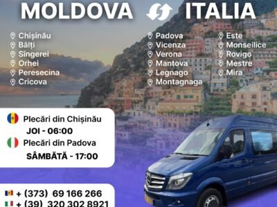 Colete Pasageri Moldova Italia.