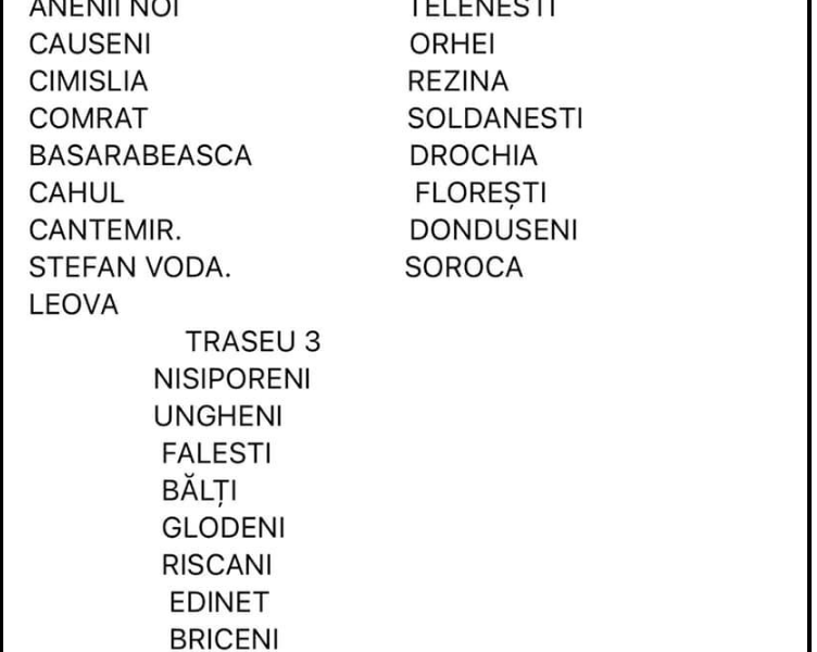 Nyoanina Transport Italia Romania Moldova. Plecare Luni, Vineri