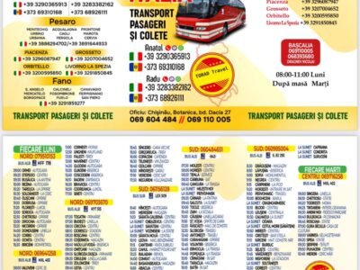 ToRad Travel. Transport colete, pasageri. Frigider