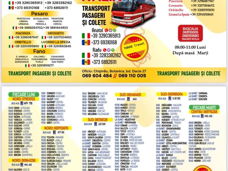 ToRad Travel. Transport colete, pasageri. Frigider